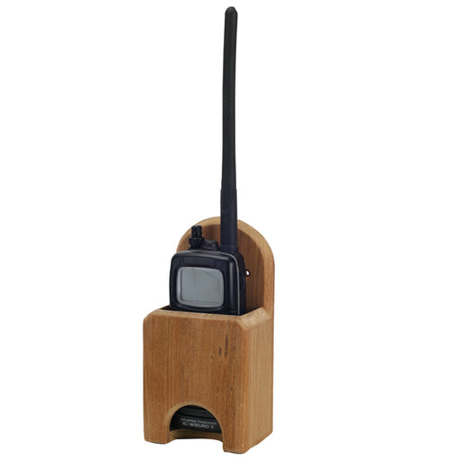 Roca hållare för bärbar VHF, teak