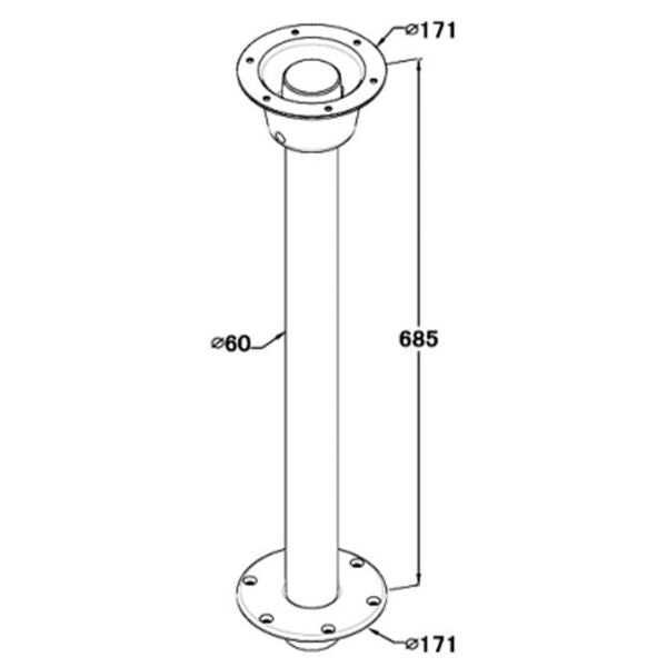 ESM Bordsstativ SRF69 flyttbar, H:685 mm