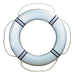 Livboj FP380 vit med marinblå reflexband