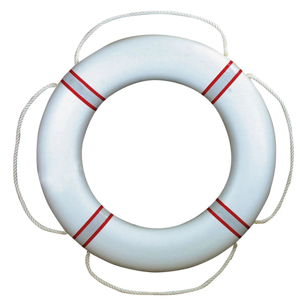 Livboj FP380 vit med röda reflexband, utan kastlina
