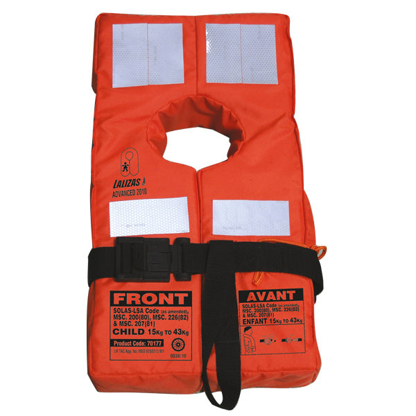 Räddningsväst SOLAS-godkänd LSA code 2010 stlk 15-43kg
