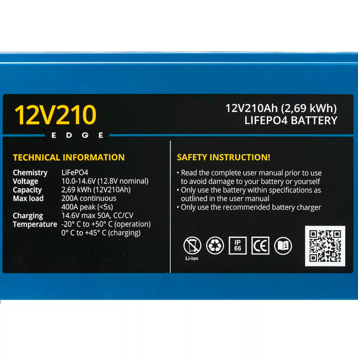 Rebelcell 12V210 EDGE LiFePO4 Batteri