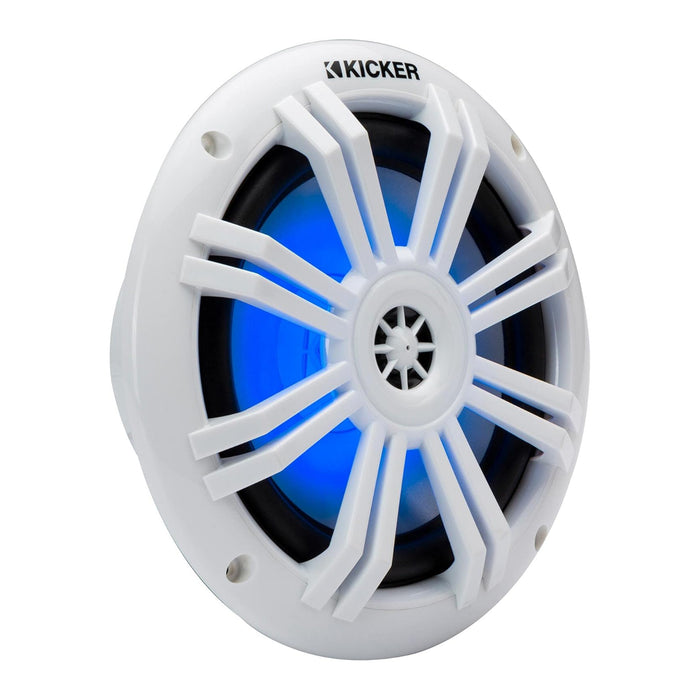 Kicker 49KM604WL 6.5-inch 2-Way Marinhögtalare med Blue LED Lighting