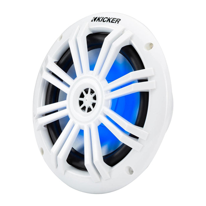 Kicker 49KM604WL 6.5-inch 2-Way Marinhögtalare med Blue LED Lighting