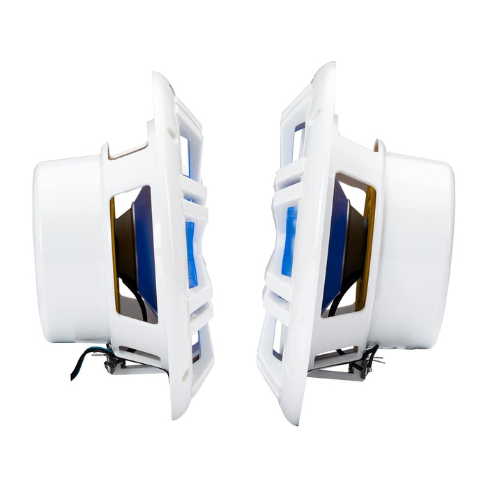 Kicker 49KM604WL 6.5-inch 2-Way Marinhögtalare med Blue LED Lighting