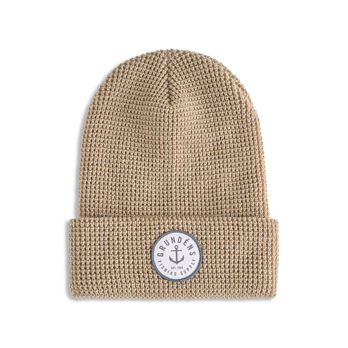 Grundéns Anchor Waffle Beanie Clay