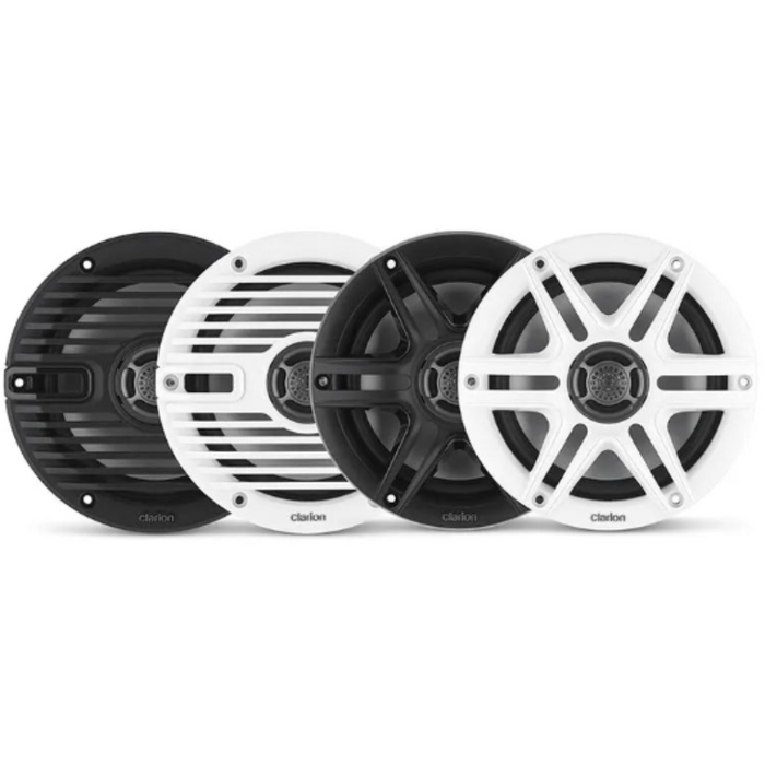 Clarion Marina CMS-högtalare 6,5" med Vitt och Svart Galler (CMS-651-CWB)