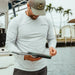 Grundéns Logo Anchor LS Tech Tee Grey Mist