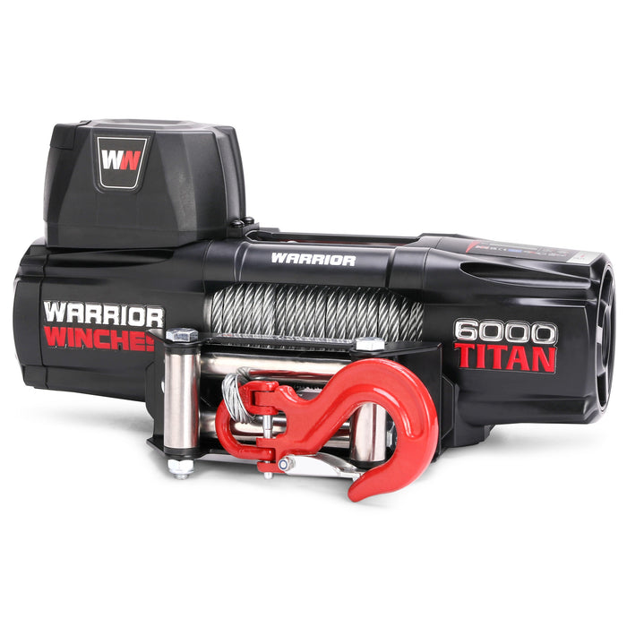 Warrior Winches Titan 6000lb Vinsch 24V - Stålvajer
