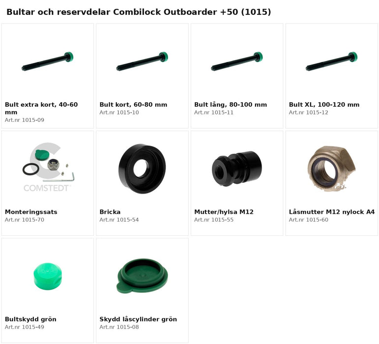 Combilock Outboarder +50 (1015) bultar och reservdelar