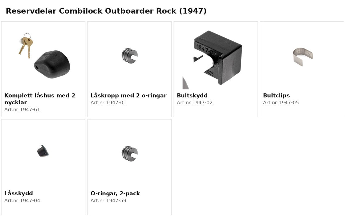 Combilock Outboarder Rock (1947) reservdelar