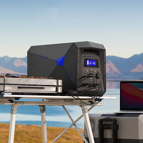 Marxon Power Station 2000W AC/DC/USB/Solar med 200W Power Station Solpanel