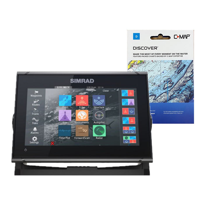 Simrad GO9 Simrad XSE + C-MAP DISCOVER Sjökort Paketdeal
